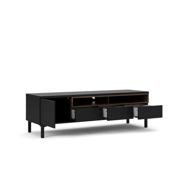 Čierny TV stolík 156x48x48 cm Roomers – Tvilum-image-4
