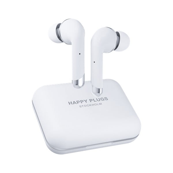Biele bezdrôtové slúchadlá Happy Plugs Air 1 Plus In-Ear