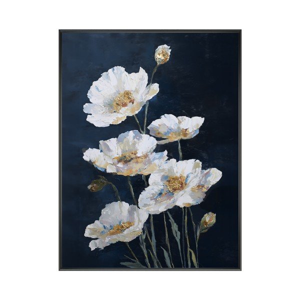 Tlačený obraz s rámom 60x80 cm White Poppies – Styler