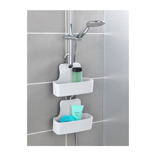 Biela závesná polička do sprchy Wenko Barcelona-image-3