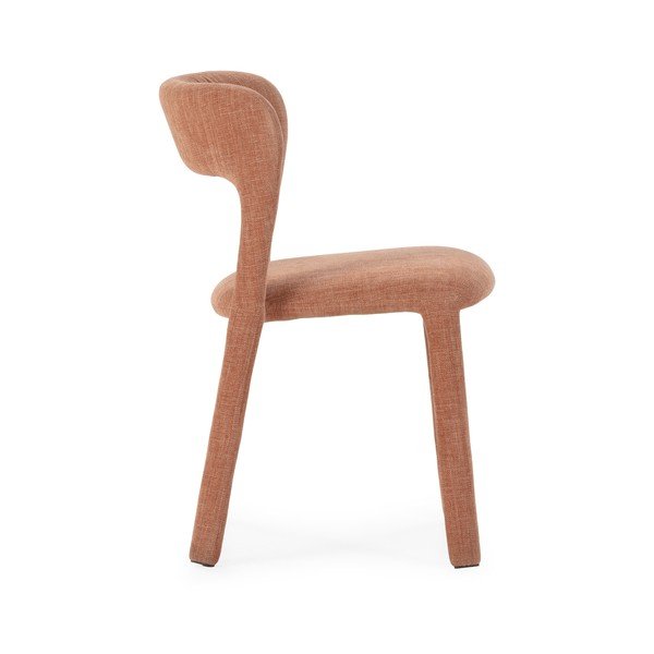 Čalúnené jedálenské kreslo v terakotovej farbe Lilia – MOME-image-4