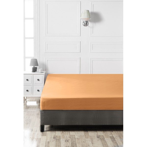 Oranžová napínacia bavlnená plachta 140x200 cm – Mijolnir-image-2