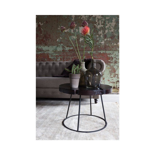 Odkladací stolík z teakového dreva Dutchbone, ⌀ 60 cm-image-2