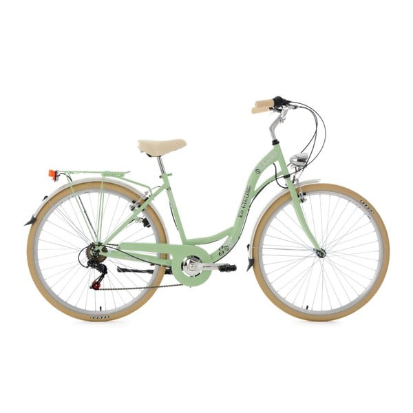 Bicykel City Bike Casino Green 28", výška rámu 48 cm, 6 prevodov