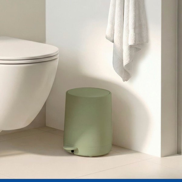 Zelený pedálový plastový odpadkový kôš 5 l Fablo – Wenko-image-1