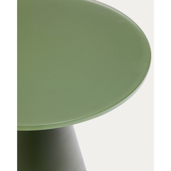 Okrúhly odkladací stolík so sklenenou doskou ø 30 cm Wilshire – Kave Home-image-4