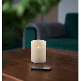 LED sviečka s diaľkovým ovládačom DecoKing Wax, výška 10 cm