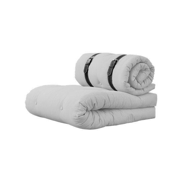 Variabilné kreslo s bielo prešívanými koženými popruhmi Karup Buckle Up Light Grey-image-3