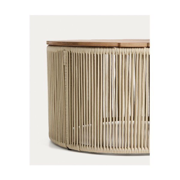 Okrúhly Záhradný konferenčný stolík s doskou z akácie ø 70 cm Dandara – Kave Home-image-3