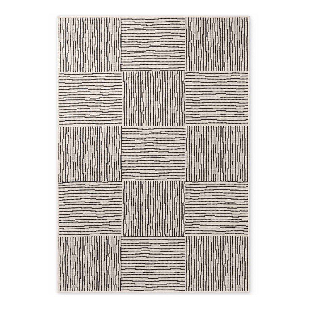 Čierny/krémovobiely vnútorný a vonkajší koberec 120x170 cm Haringey Nightingale – Ted Baker