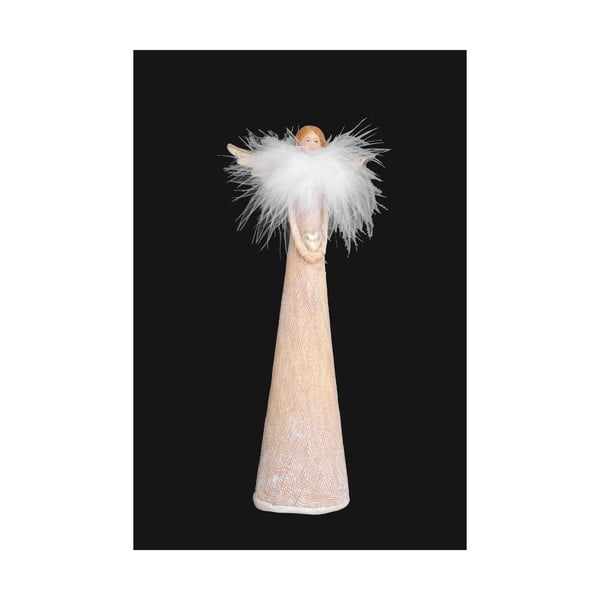 Biely dekoratívny anjel Ego Dekor Antonia, výška 22,5 cm