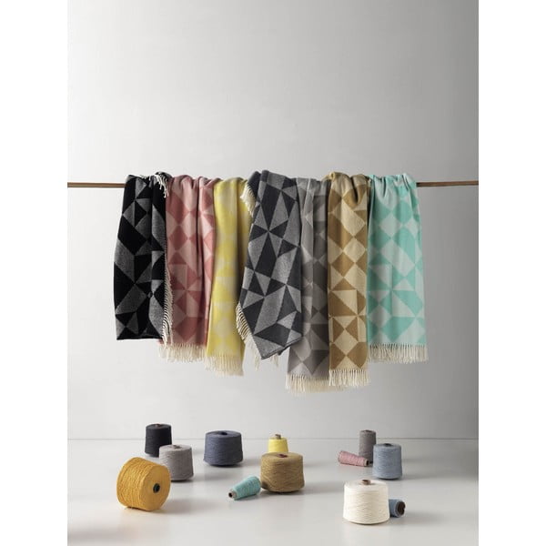 Pastelovomodrý pléd s podielom bavlny Euromant Granite, 140 × 180 cm-image-1