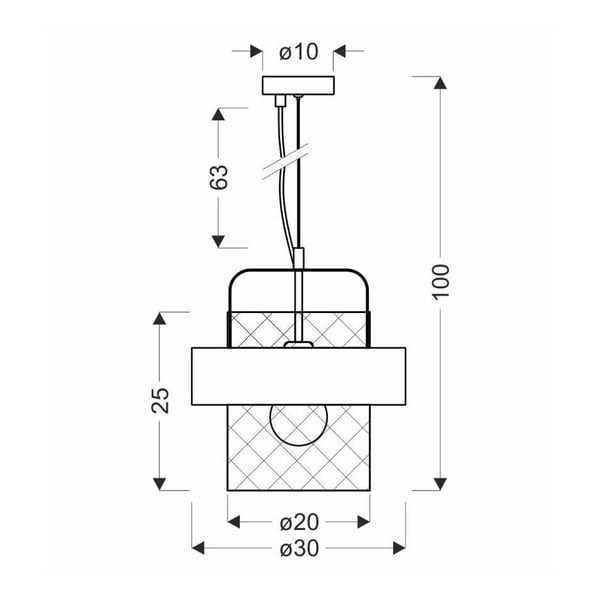 Kovové závesné svietidlo v čierno-medenej farbe ø 30 cm Fiba - Candellux Lighting-image-2