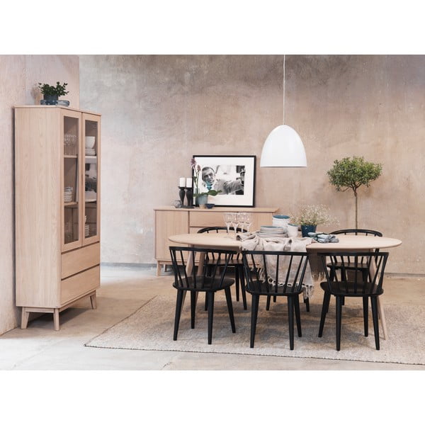 Čierna jedálenská stolička z dreva kaučukovníka Rowico Carmen-image-1