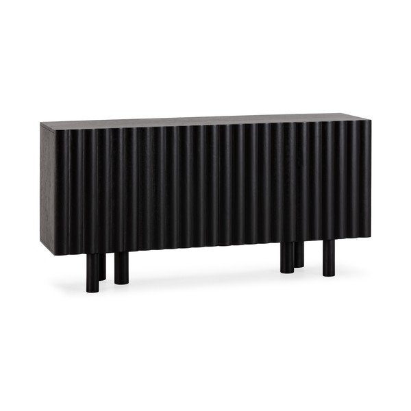 Čierna komoda z mangového dreva 160x80x40 cm Tamira – MOME