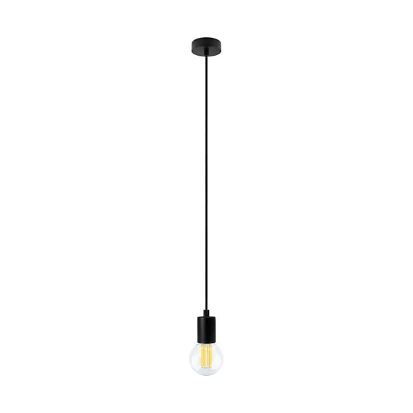Čierne závesné svietidlo so žiarovkou Bulb Attack Cero Basic Globe