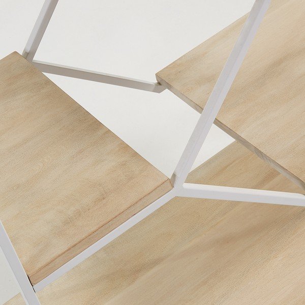 Menšia biela knižnica s policami z mangového dreva Kave Home Pyke-image-2