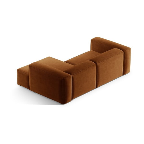 Rohová pohovka v tehlovej farbe (pravý roh/s leňoškou) Bergamo – Cosmopolitan Design-image-4