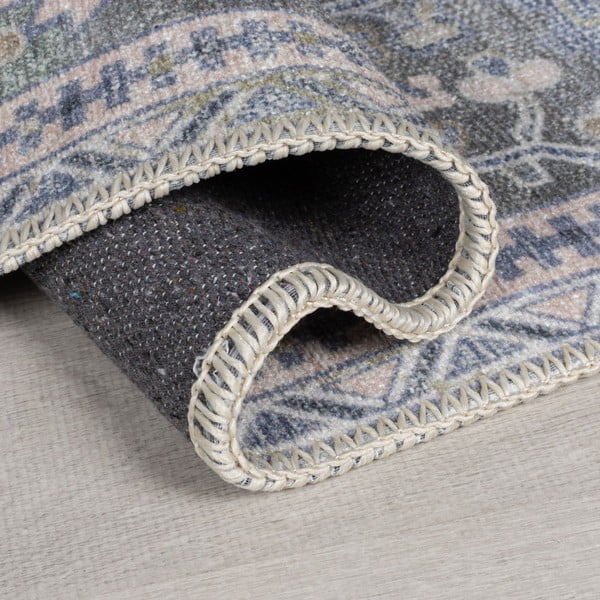 Zelený umývateľný koberec s prímesou recyklovaných vlákien 80x150 cm Windsor – Flair Rugs-image-2