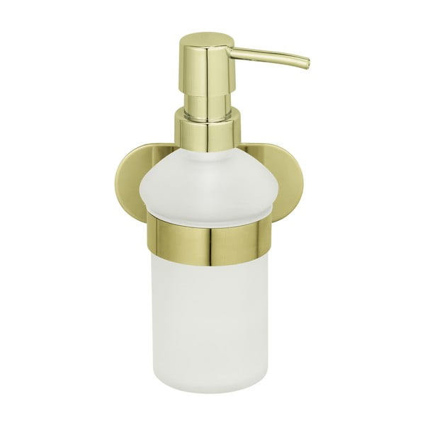 Samodržiaci dávkovač mydla z nerezovej ocele v zlatej farbe 0.2 l Orea Gold – Wenko-image-2