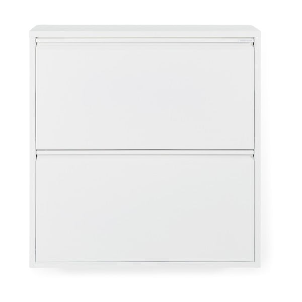 Biela kovová výklopná skrinka na topánky 75x77,5x22,5 cm Billy – Spinder Design-image-3