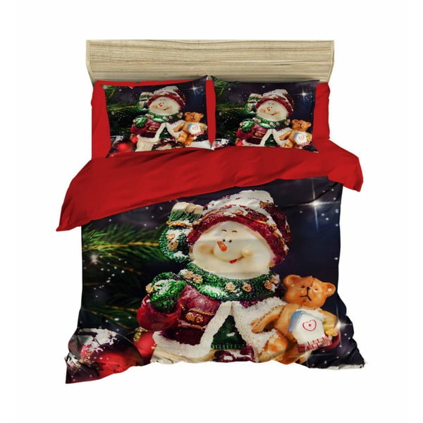Vianočné obliečky na dvojlôžko s plachtou Simon, 160 × 220 cm