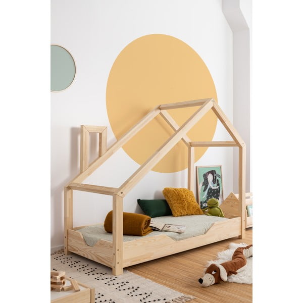 Domčeková posteľ z borovicového dreva Adeko Luna Bek, 80 x 160 cm-image-1