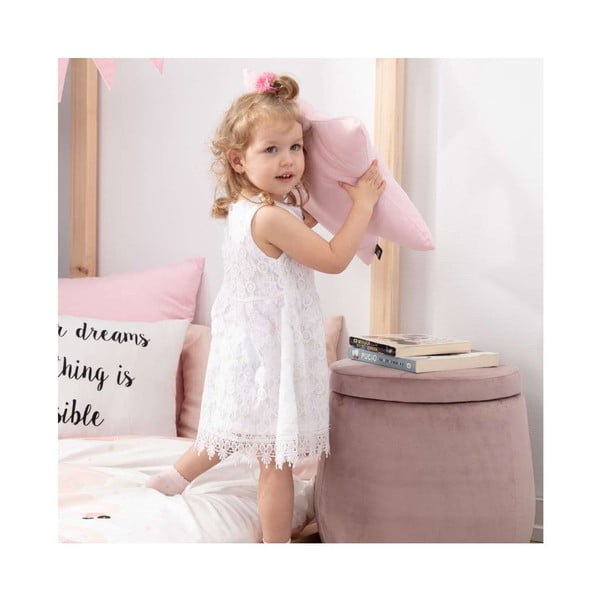 Čierny zamatový detský puf Posh Velvet – Yellow Tipi-image-4