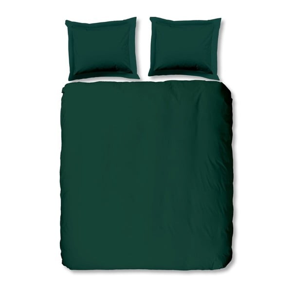 Zelené bavlnené obliečky Muller Textiels Uni, 240 x 200 cm