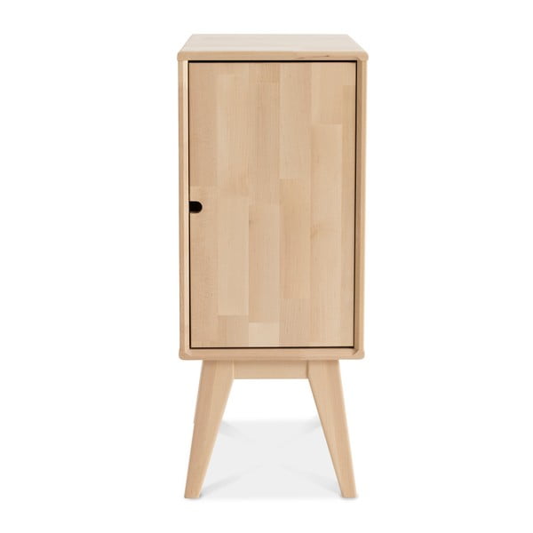 Ručne vyrobený nočný stolík z masívneho brezového dreva Kiteen Notte