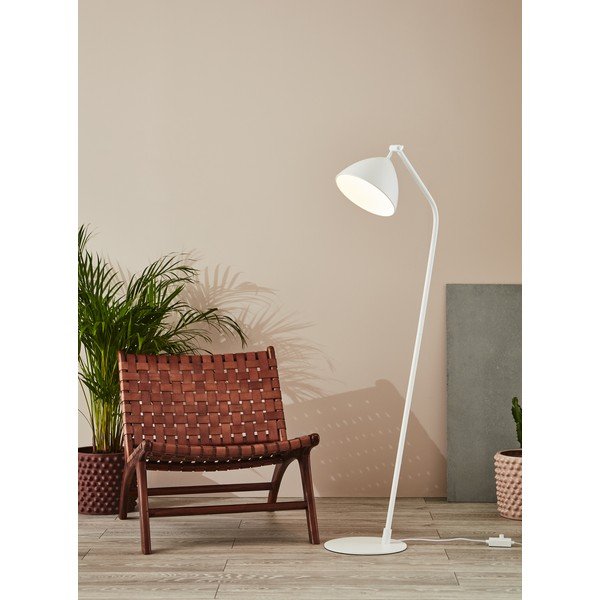 Biela stojacia lampa Markslöjd Dagmar Uno Floor White, výška 1,45 m-image-1
