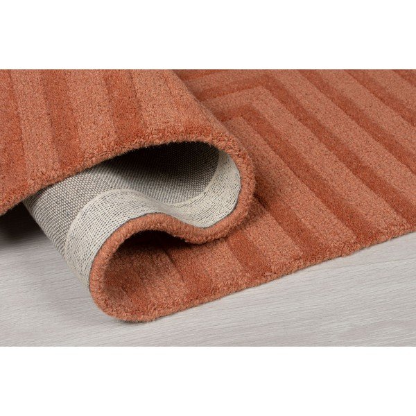 Oranžový vlnený koberec Flair Rugs Estela, 160 x 230 cm-image-3