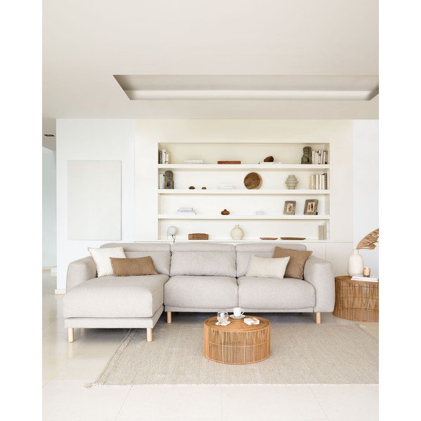 Béžová rohová pohovka (ľavý roh) Singa - Kave Home-image-3