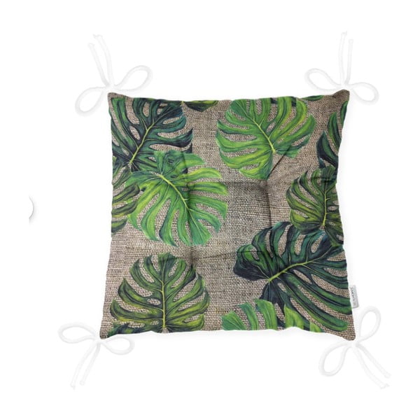 Sedák na stoličku Minimalist Cushion Covers Green Banana Leaves, 40 x 40 cm