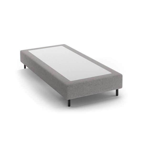 Sivá čalúnená jednolôžková posteľ bez čela 90x200 cm Whale – Micadoni 