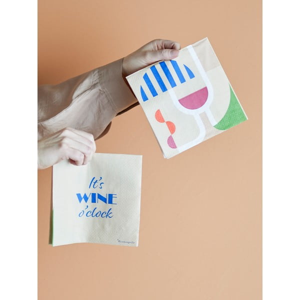 Papierové obrúsky v súprave 20 ks Wine – Bloomingville-image-1