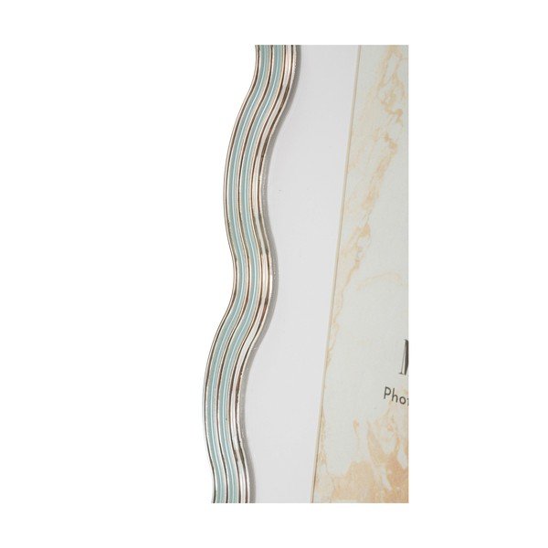 Svetlomodrý/v striebornej farbe kovový/sklenený stojací rámček 17,5x22,5 cm Elizabeth – Mauro Ferretti-image-3