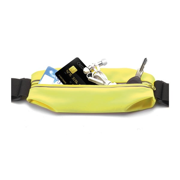 Športové neoprénové puzdro CELLY RunBelt View, pre telefóny do 5.5", žlté-image-2