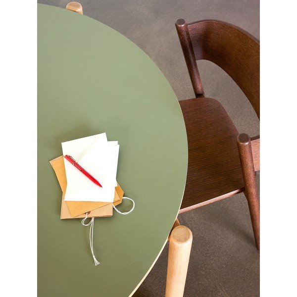 Okrúhly jedálenský stôl z dubového dreva ø 115 cm Oblique – Hübsch-image-1