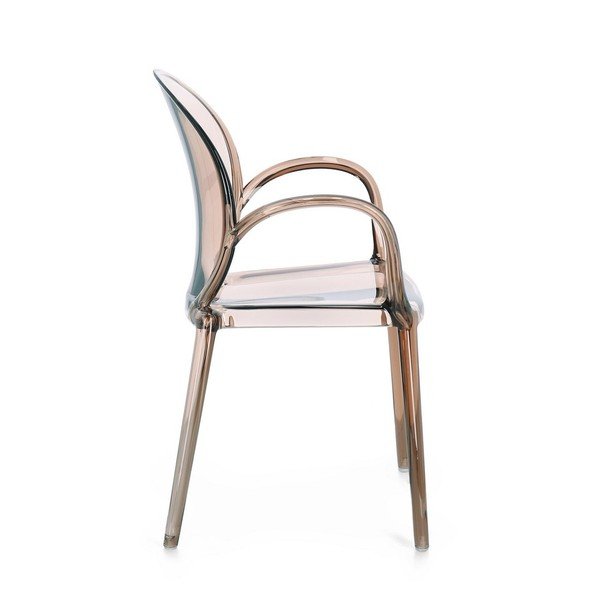 Svetlohnedá plastová záhradná stolička Camilla – Bizzotto-image-3