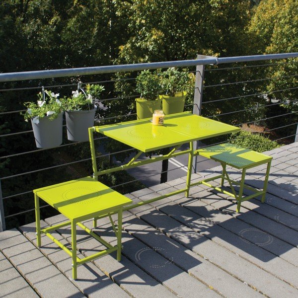 Zelená skladacia zostava na balkón Esschert Design Magic-image-1