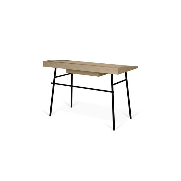 Pracovný stôl s doskou z duba a čiernymi nohami TemaHome Ply-image-2