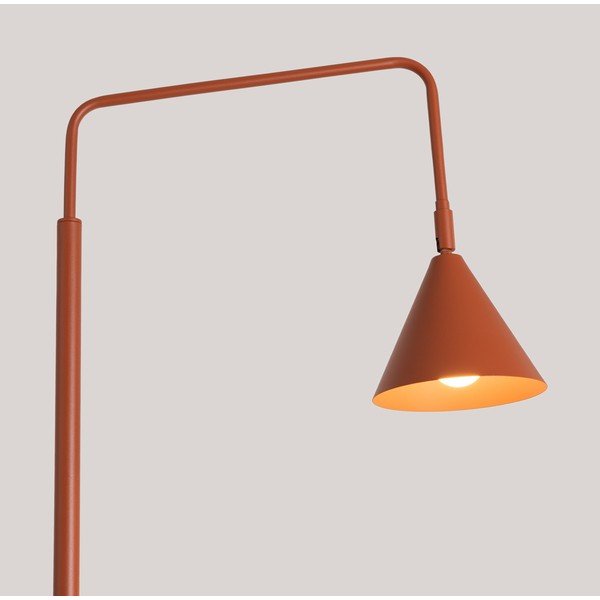 Oceľová stojacia lampa s ohýbateľnou konštrukciou v tehlovej farbe (výška  165 cm) Zylo – Sollux-image-3