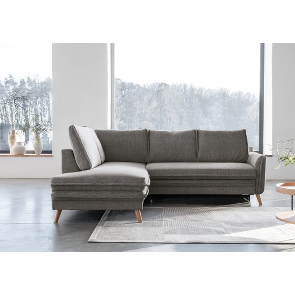 Sivá rozkladacia rohová pohovka (ľavý roh) Charming Charlie – Miuform-image-1