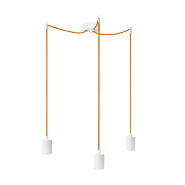 Tri závesné káble Bulb Attack Cero, oranžová/biela