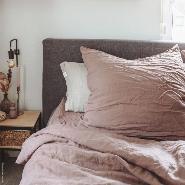 Ľanová obliečka na vankúš 40x60 cm Ashes of Roses – Linen Tales-image-1