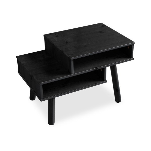 Konferenčný stolík z borovicového dreva v čiernej farbe Karup Design Hako-image-3