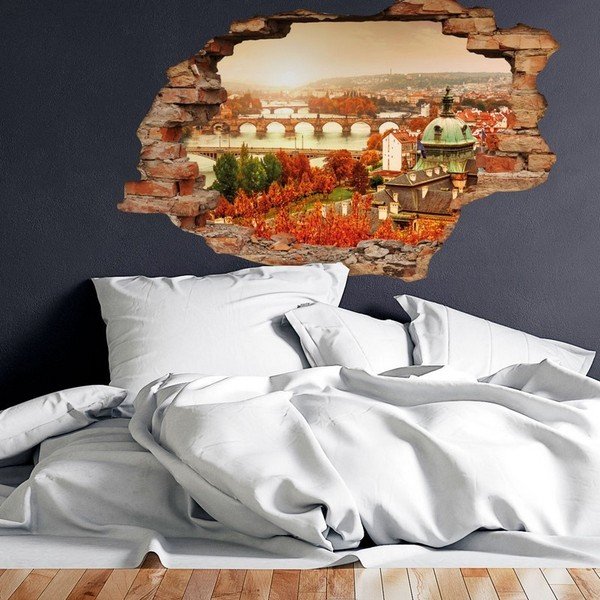 3D samolepka na stenu Ambiance Praha Jeseň, 90 × 60 cm-image-3