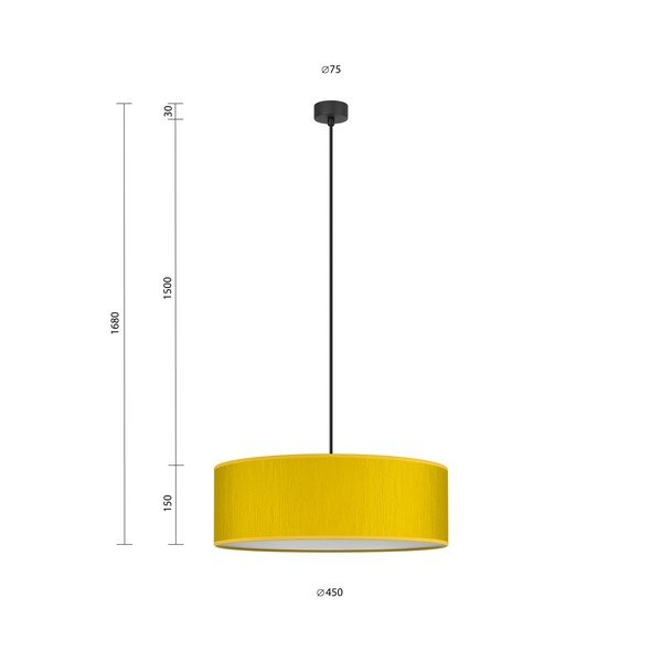 Žlté závesné svietidlo Sotto Luce Doce XL, ⌀ 45 cm-image-4