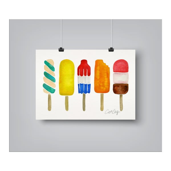 Plagát Americanflat Popsicles, 30 x 42 cm